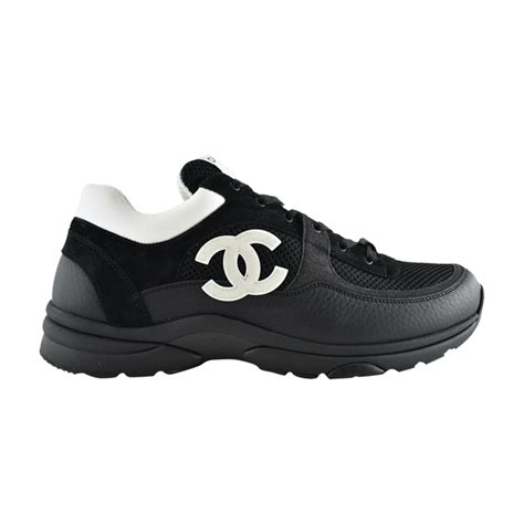 chanel black and white trainers mens|chanel low top trainer white.